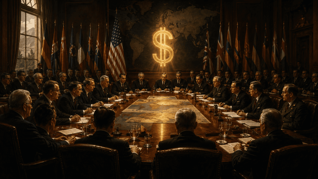 Bretton Woods Conference 1944 dollar becomes world reserve currency 44 nations