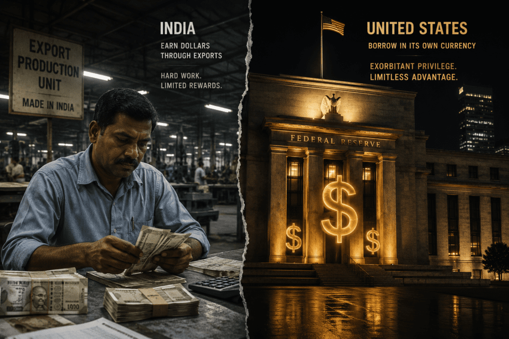Exorbitant Privilege — India Earns Dollars, America Creates Them