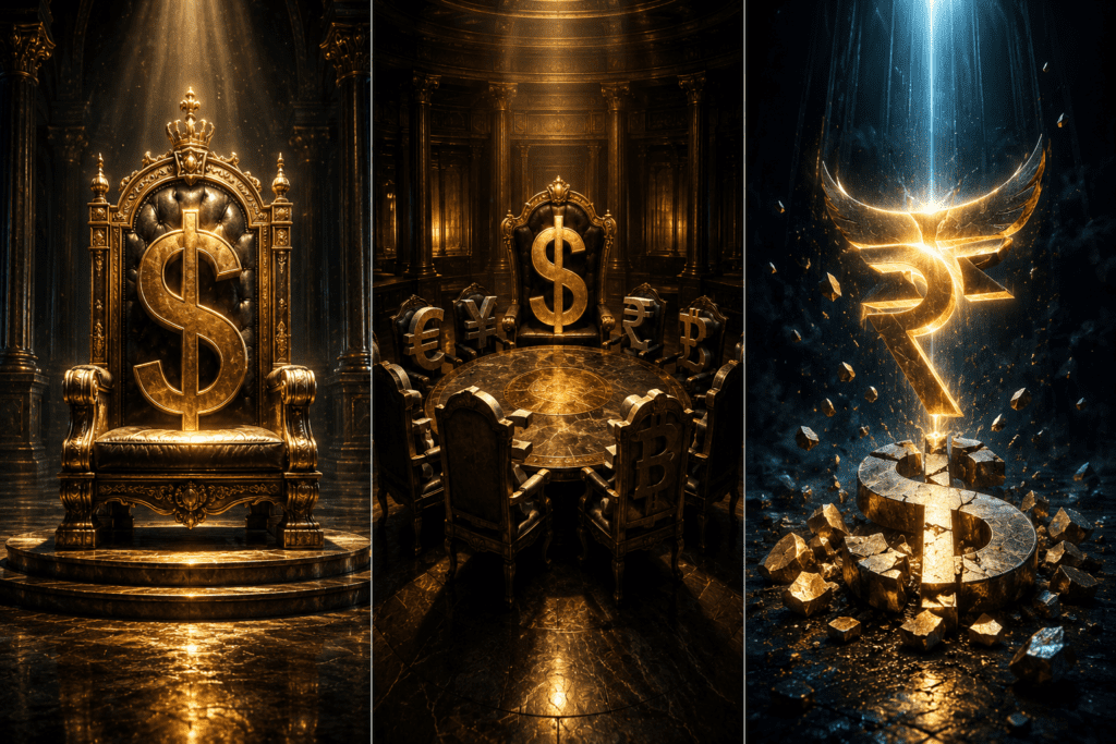 Dollar Ka Future -Three possible futures for the US dollar — visual comparison